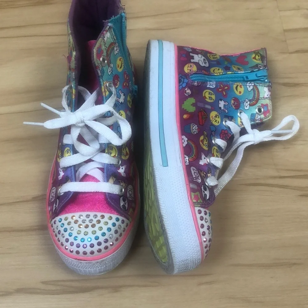 Skechers Twinkle Toes‎ Light Up Hi Top Sneakers
